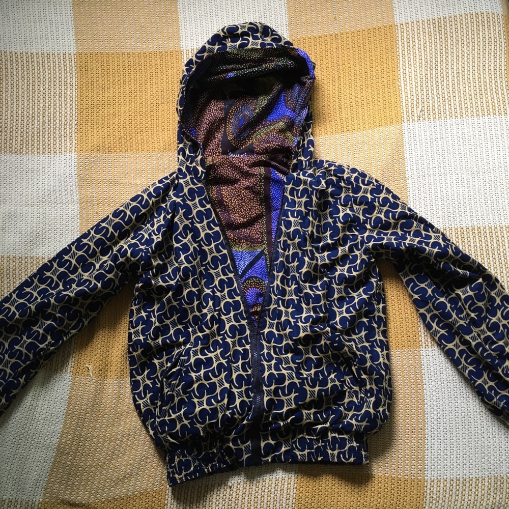 Peacock Print Reversible Jacket Hippie Boho